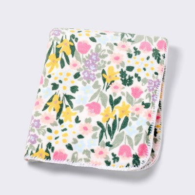  Plush Baby Blanket - Painterly Floral - Cloud Island™
