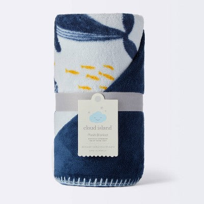  Plush Baby Blanket - Whales - Cloud Island™