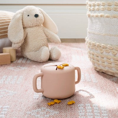  Silicone Snack Cup & Lid - Pink - Cloud Island™