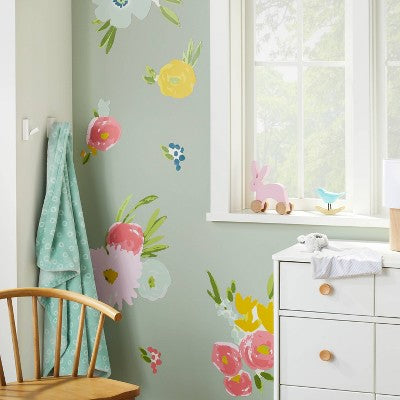  Wall Decal Floral 9pc - Cloud Island™ Pink