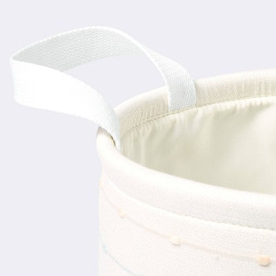  Medium Round Bin With Slub Stitching - Cream - Cloud Island™