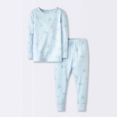  Toddler Boys' 2pc Long Sleeve Smooth Jersey Snug Fit Pajama Set - Cloud Island™