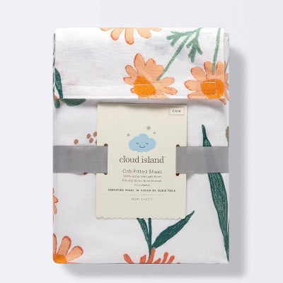  Fitted Crib Sheet - Cloud Island™ Garden Floral