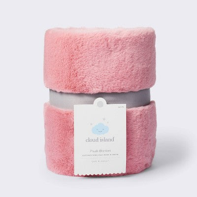  Solid Satin Edge Plush Blanket - Mauve - Cloud Island™