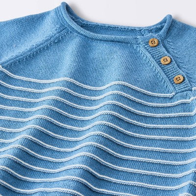  Baby Boys' Striped Sweater Set - Cloud Island™ Blue