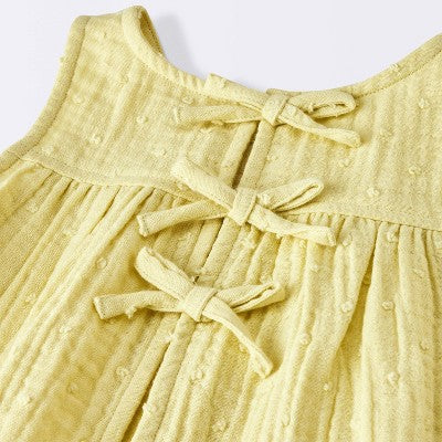  Baby Girls' Swiss Dot Tank Top & Shorts Set - Cloud Island™ Yellow