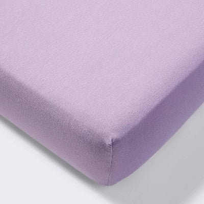  Polyester Rayon Fitted Crib Sheet - Purple - Cloud Island™