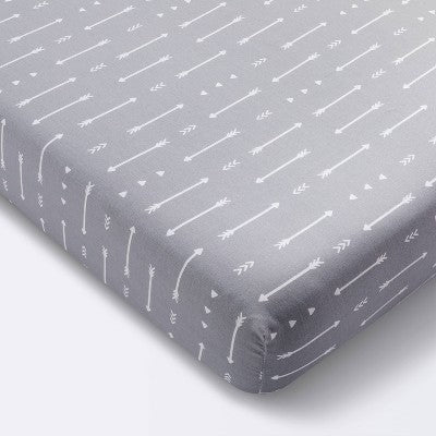  Cotton Fitted Crib Sheet - Arrows Print - Cloud Island™
