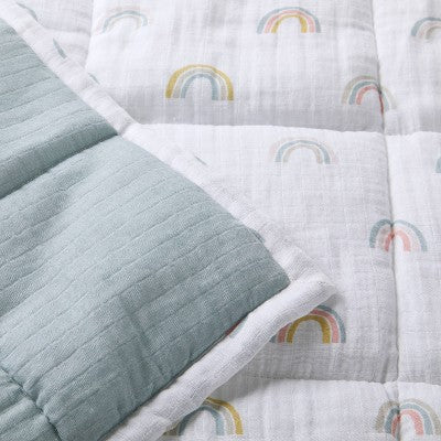  Muslin Quilt Baby And Toddler Blanket - Rainbow - Cloud Island™