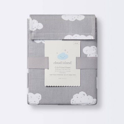  Crib Fitted Sheet Clouds - Cloud Island™ Gray