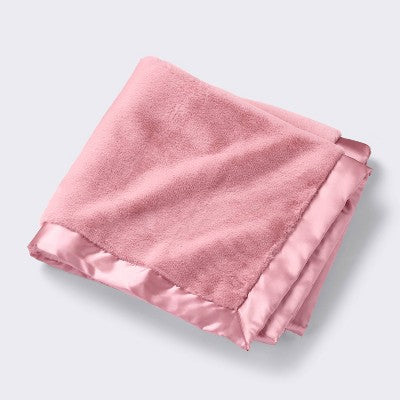  Solid Satin Edge Plush Blanket - Mauve - Cloud Island™