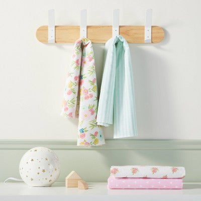  Flannel Baby Blankets Floral Fields 4pk - Cloud Island™
