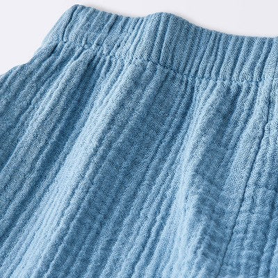  Baby Girls' 2pc Gauze Long Sleeve Top And Bloomer Set - Cloud Island™ Blue