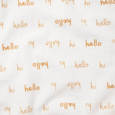  Flannel Fitted Crib Sheet Hello Script - Cloud Island™