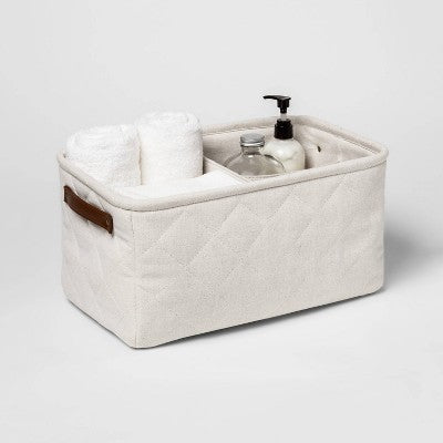 Decorative Basket - Cloud Island™ Large Quilted Bin Off White