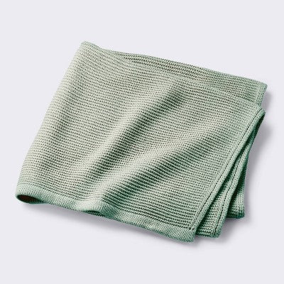  Knit Baby Blanket - Green - Cloud Island™