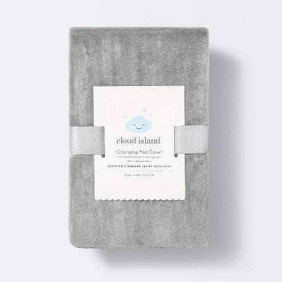  Velvet Polyester Spandex Changing Pad Cover - Dark Gray - Cloud Island™