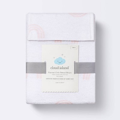  Flannel Fitted Crib Sheet - Rainbow - Cloud Island™