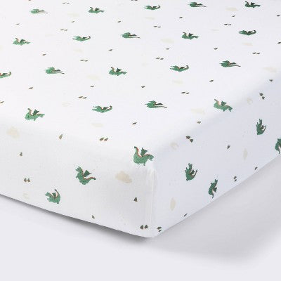  Cotton Fitted Crib Sheet - Dragons - Cloud Island™