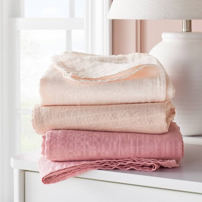  Muslin Swaddle Baby Blanket - Pink Solids - 3pk - Cloud Island™