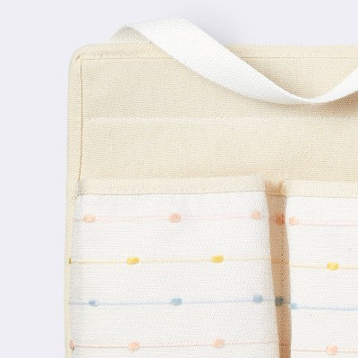  Wall Hanging Storage With Slub Stitching - Cream - Cloud Island™
