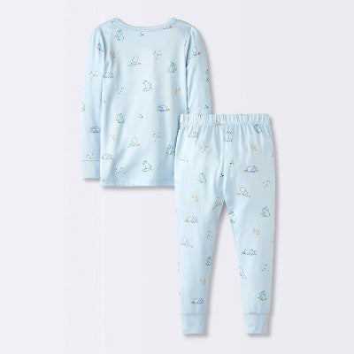  Toddler Boys' 2pc Long Sleeve Smooth Jersey Snug Fit Pajama Set - Cloud Island™