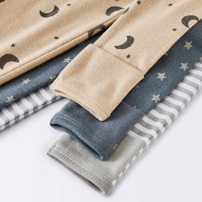  Baby 3pk Cotton Moons Sleep N' Play - Cloud Island™ Gray