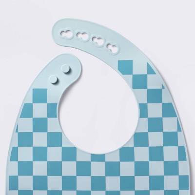  Silicone Bibs - 2pk - Birds/Checker - Cloud Island™