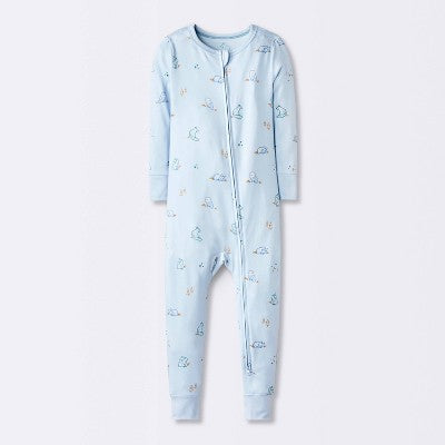  Toddler Boys' Smooth Jersey Snug Fit Union Suit - Cloud Island™ Blue