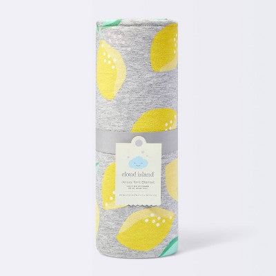 Jersey Knit Reversible Blanket Lemons - Cloud Island™ Gray/Yellow
