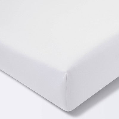  Fitted Crib Sheet Solid - Cloud Island™ White